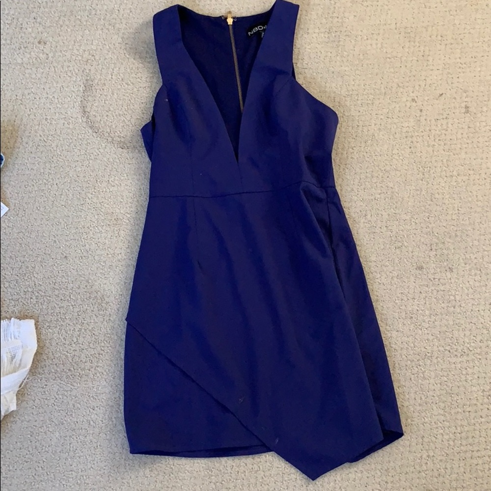 fitted blue dress